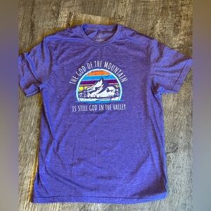 Purple ‘God of the Mountain…’ T-Shirt Eternal Light Co - Women’s size M